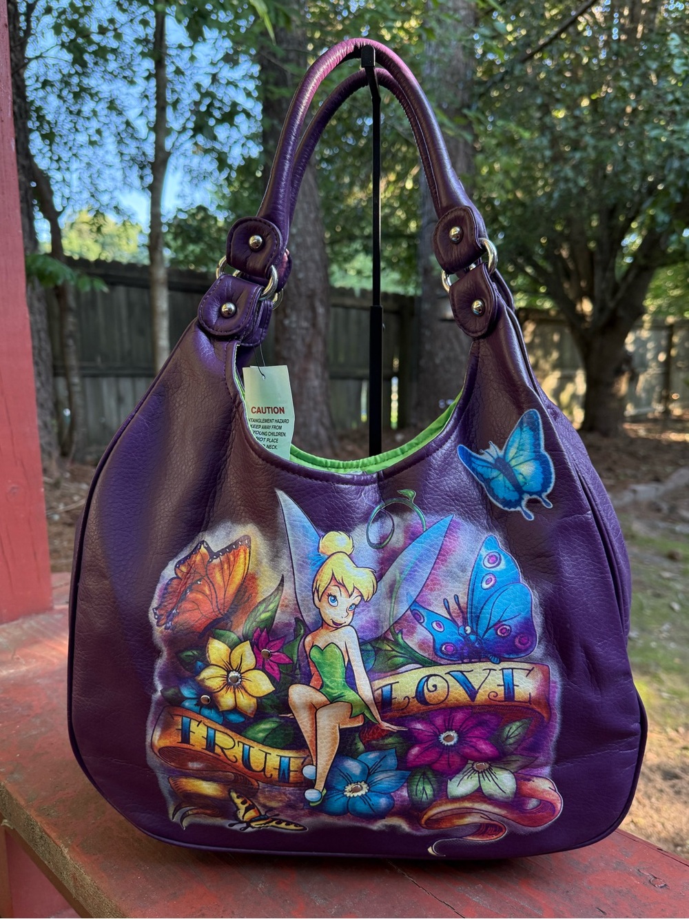 NWT Disney Parks Tinker Bell
"True Love" Tattoo Hobo Bag
